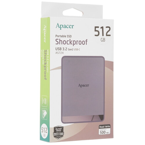 Купить 512 ГБ Внешний SSD Apacer AS724  5620980. Характеристики, отзывы и цены в Донецке
