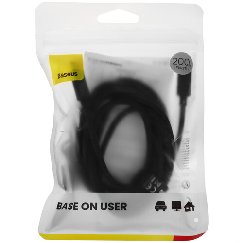 Купить Кабель круглый Baseus USB Type-C - USB Type-C черный 2 м  5627597. Характеристики, отзывы и цены в Донецке