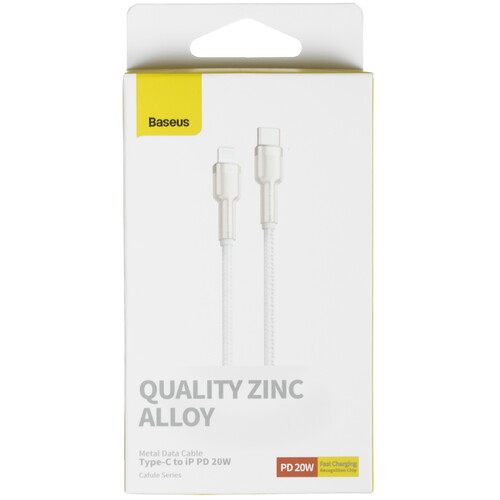 Купить Кабель круглый Baseus Lightning 8-pin - USB Type-C белый 2 м  9167187. Характеристики, отзывы и цены в Донецке