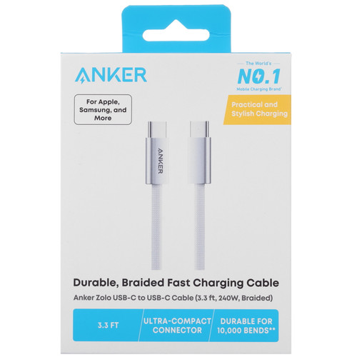 Купить Кабель Anker USB Type-C - USB Type-C белый  5637454. Характеристики, отзывы и цены в Донецке