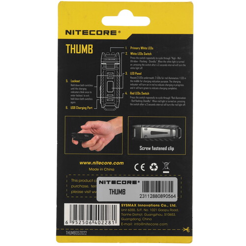 Купить Фонарь Nitecore THUMB  9170812. Характеристики, отзывы и цены в Донецке