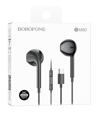 Купить Проводные наушники Borofone BM80 черный 2018  5485074. Характеристики, отзывы и цены в Донецке