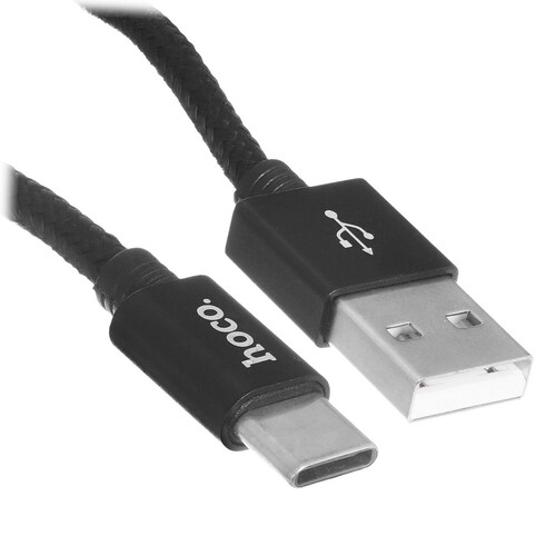Купить Кабель круглый Hoco USB Type-C - USB 2.0 Type-A черный 0.25 м  5452411. Характеристики, отзывы и цены в Донецке