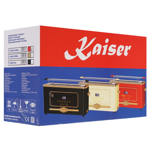 Купить Тостер Kaiser T 4000 красный  9229088. Характеристики, отзывы и цены в Донецке