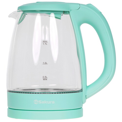 Купить Электрочайник Sakura SA-2733GR зеленый  9248650. Характеристики, отзывы и цены в Донецке