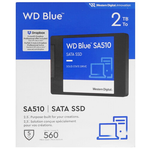 Купить 2000 ГБ 2.5" SATA накопитель WD Blue  5605583. Характеристики, отзывы и цены в Донецке