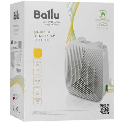 Купить Тепловентилятор Ballu BFH/S-1218W  9133041. Характеристики, отзывы и цены в Донецке