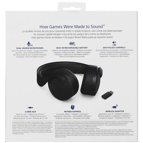 Купить Беспроводные/проводные наушники PlayStation PULSE 3D черный 2021  5070406. Характеристики, отзывы и цены в Донецке