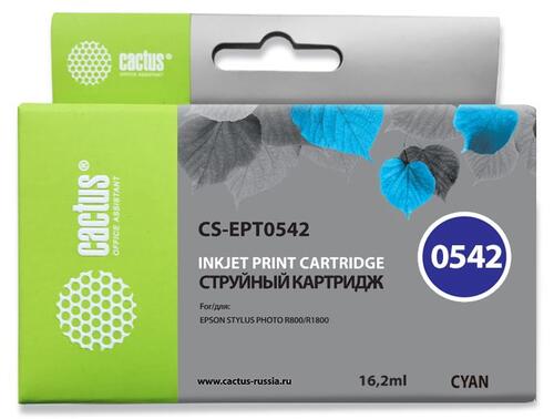 Купить Картридж Cactus CS-EPT0542 голубой  7930552. Характеристики, отзывы и цены в Донецке