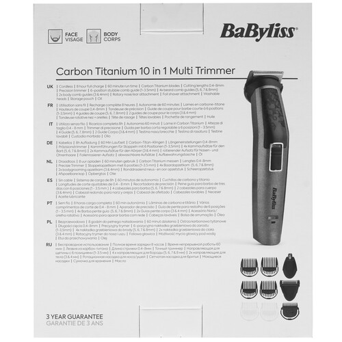 Купить Триммер BaByliss MT727E черный/серый  9935086. Характеристики, отзывы и цены в Донецке