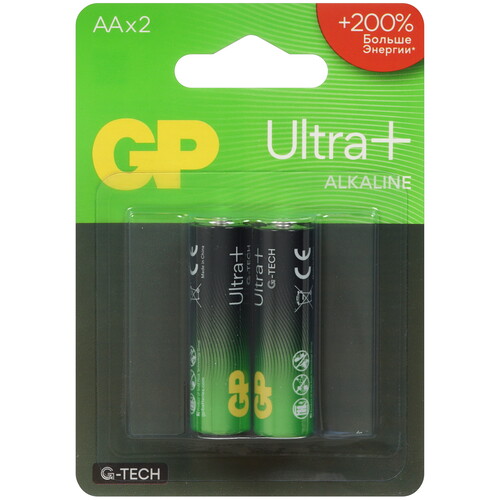 Купить Батарейка GP Ultra+G-TECH AA (LR6/ER14505/FR6/R6P)  5642900. Характеристики, отзывы и цены в Донецке