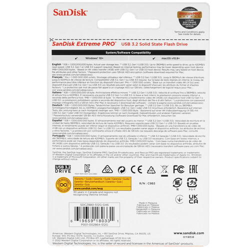 Купить Память USB Flash 512 ГБ Sandisk Extreme Pro  5465378. Характеристики, отзывы и цены в Донецке