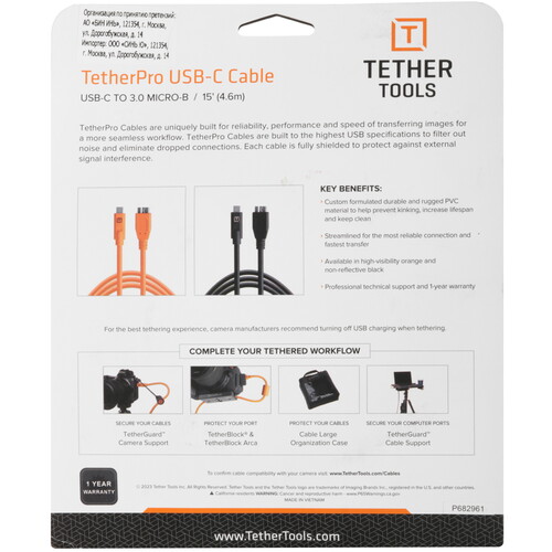 Купить Кабель Tether Tools USB 3.2 Gen 1 Type-C - USB 3.2 Gen 1 micro-B  5605748. Характеристики, отзывы и цены в Донецке