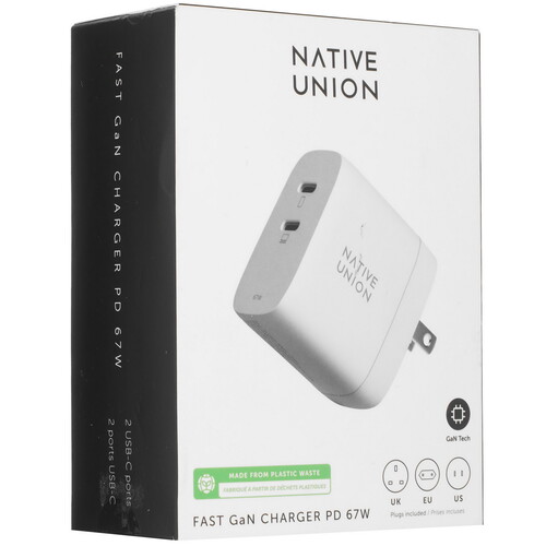 Купить Сетевое зарядное устройство Native Union Fast GaN Charger PD 67W белый  5466020. Характеристики, отзывы и цены в Донецке
