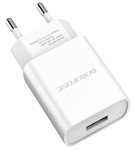 Купить Сетевое зарядное устройство Borofone BA20A Sharp белый  5367511. Характеристики, отзывы и цены в Донецке