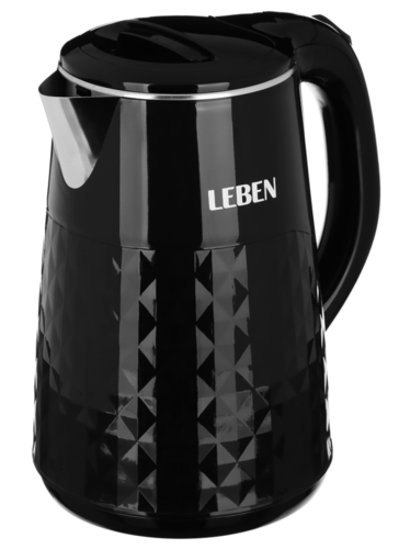 Купить Электрочайник LEBEN 291-107 черный  9237196. Характеристики, отзывы и цены в Донецке