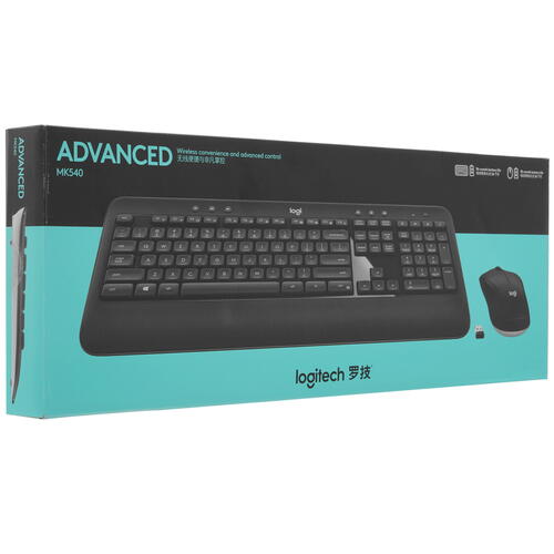 Купить Клавиатура+мышь беспроводная   Logitech MK540 ADVANCED черный  5077019. Характеристики, отзывы и цены в Донецке
