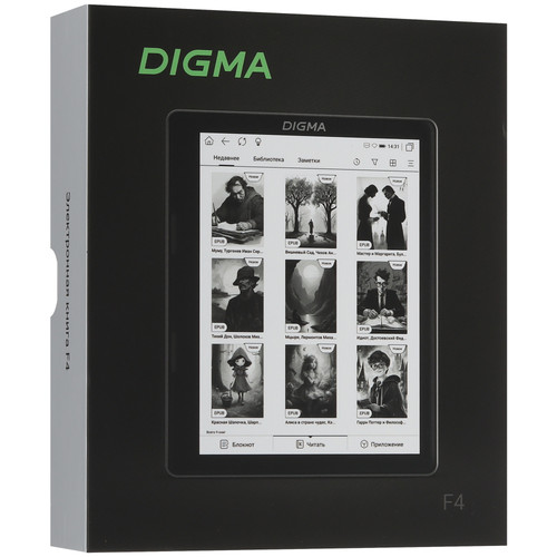 Купить 5.83" Электронная книга Digma F4 черный  5608151. Характеристики, отзывы и цены в Донецке