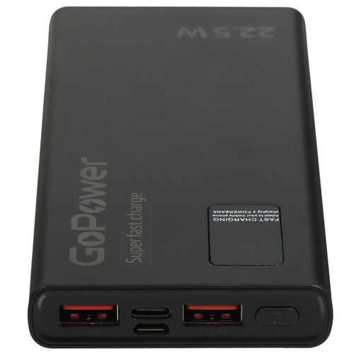 Купить Портативный аккумулятор GoPower PB03-10 черный  9208600. Характеристики, отзывы и цены в Донецке
