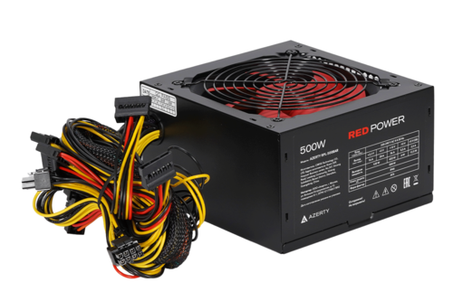 Купить Блок питания Azerty RPL-500BAR [120-0472] красный, черный  9232745. Характеристики, отзывы и цены в Донецке