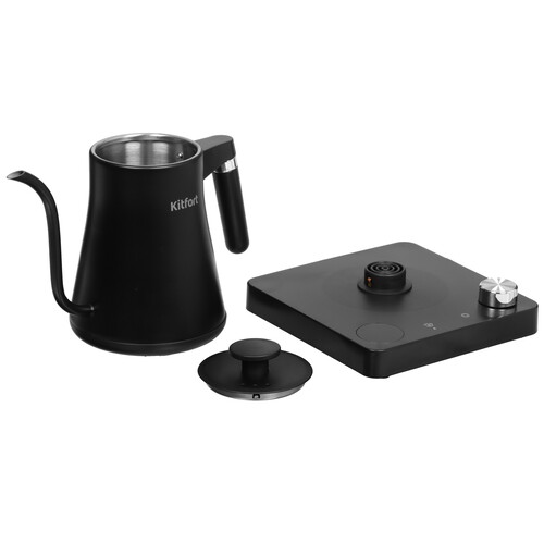 Купить Электрочайник для кофе Kitfort КТ-6195 черный  9038312. Характеристики, отзывы и цены в Донецке