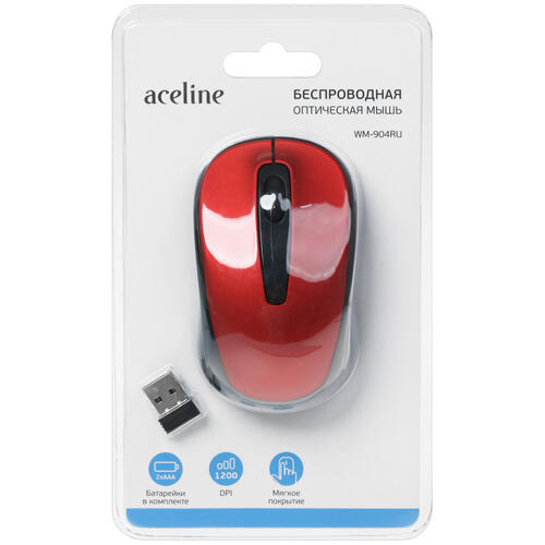 Купить Мышь беспроводная Aceline WM-904RU  красный  4823407. Характеристики, отзывы и цены в Донецке