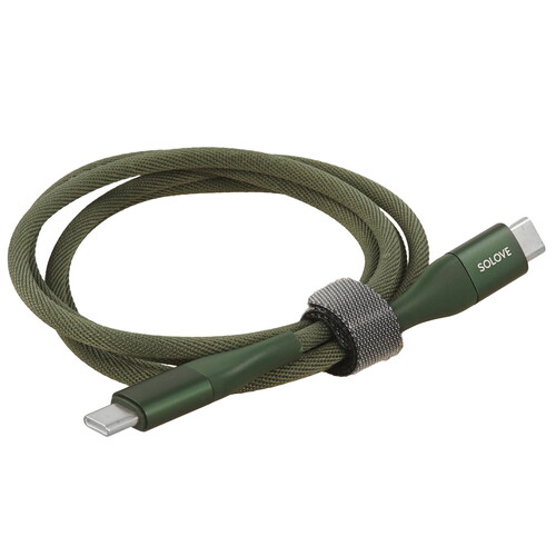 Купить Кабель круглый SOLOVE USB Type-C - USB Type-C зеленый 1 м  5479993. Характеристики, отзывы и цены в Донецке