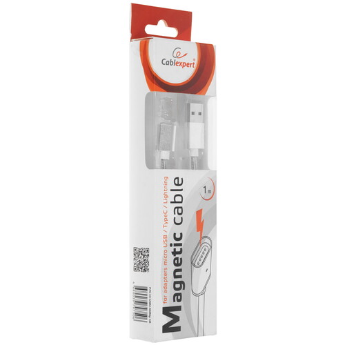 Купить Кабель магнитный USB2.0 Cablexpert AM без насадки, медь, оплетка, Mobile, 1м, серый, коробка  5485485. Характеристики, отзывы и цены в Донецке