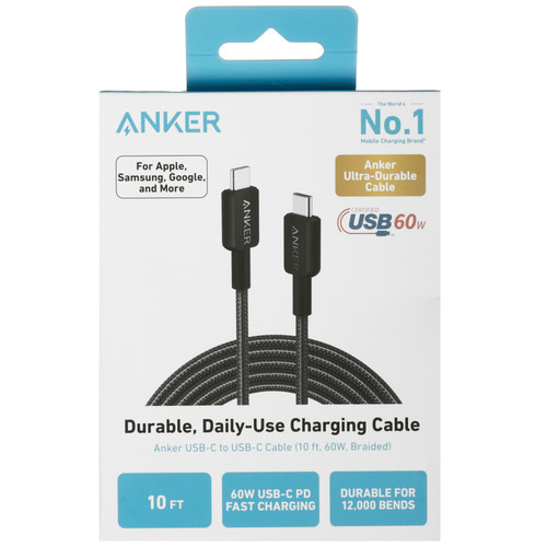 Купить Кабель Anker USB Type-C - USB Type-C черный  5637469. Характеристики, отзывы и цены в Донецке
