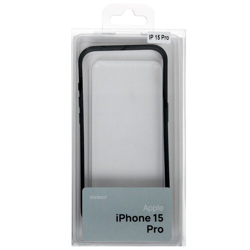 Купить Бампер  BoraSCO для Apple iPhone 15 Pro черный  5490092. Характеристики, отзывы и цены в Донецке
