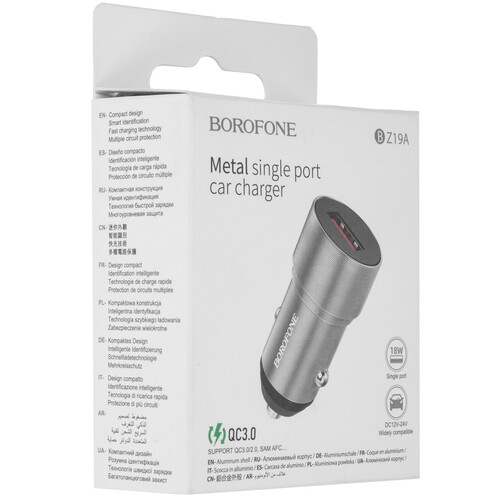 Купить Автомобильное ЗУ Borofone BZ19A Wisdom золотистый  9244282. Характеристики, отзывы и цены в Донецке