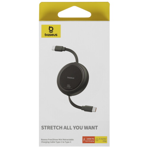 Купить Кабель автосмотка Baseus USB Type-C - USB Type-C черный 1 м  5482559. Характеристики, отзывы и цены в Донецке