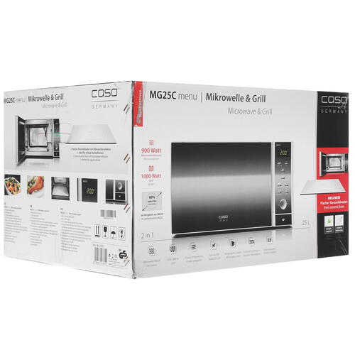 Купить Микроволновая печь CASO MG 25 Ceramic Menu серебристый  1117030. Характеристики, отзывы и цены в Донецке