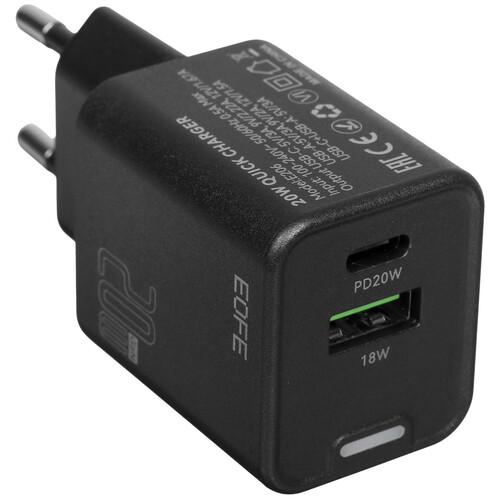 Купить Сетевое зарядное устройство EOFE E206 черный  5636420. Характеристики, отзывы и цены в Донецке