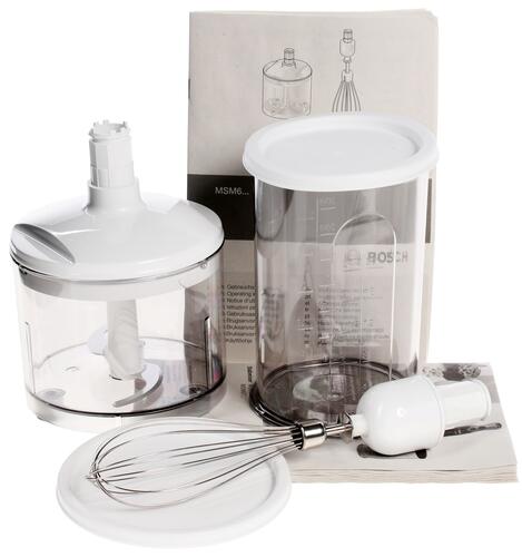 Купить Блендер погружной Bosch MSM66150 белый  1009437. Характеристики, отзывы и цены в Донецке