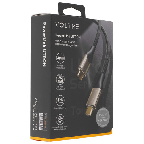 Купить Кабель круглый VOLTME USB Type-C - USB Type-C черный 1.2 м  9210966. Характеристики, отзывы и цены в Донецке