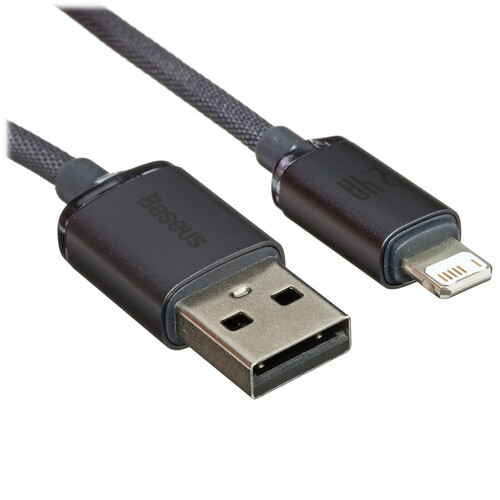 Купить Кабель круглый Baseus Lightning 8-pin - USB 2.0 Type-A черный 2 м  9167053. Характеристики, отзывы и цены в Донецке