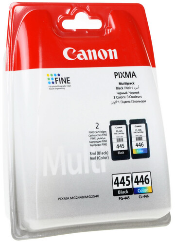 Купить Набор картриджей Canon PG-445/CL-446 многоцветный, черный  0185991. Характеристики, отзывы и цены в Донецке