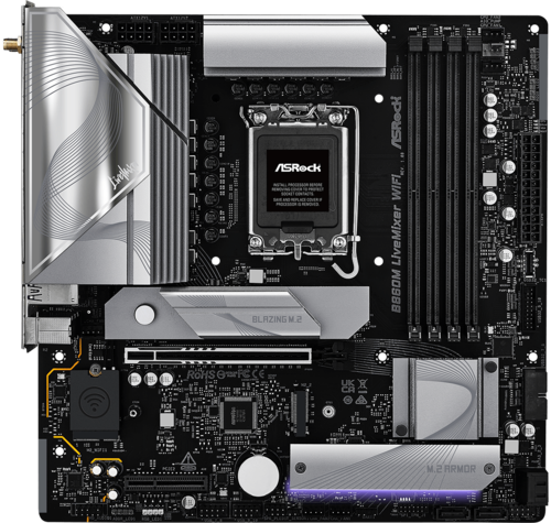 Купить Материнская плата ASRock B860M LiveMixer WiFi  5622741. Характеристики, отзывы и цены в Донецке