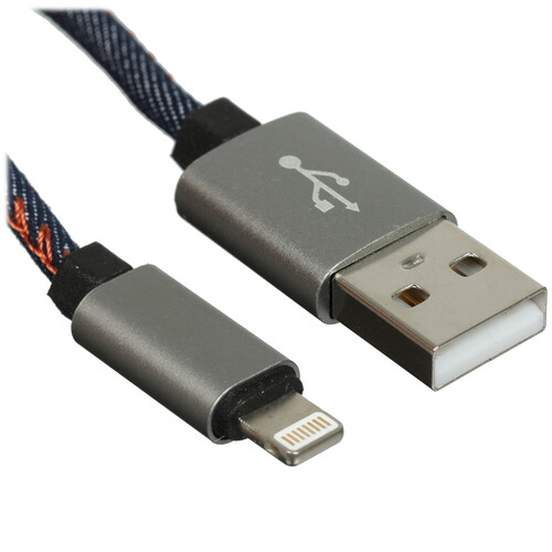 Купить Кабель круглый REXANT Lightning 8-pin - USB 2.0 Type-A синий 1 м  9131366. Характеристики, отзывы и цены в Донецке