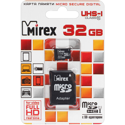 Купить Карта памяти Mirex microSDHC 32 ГБ [13613-ADSUHS32]  1133521. Характеристики, отзывы и цены в Донецке