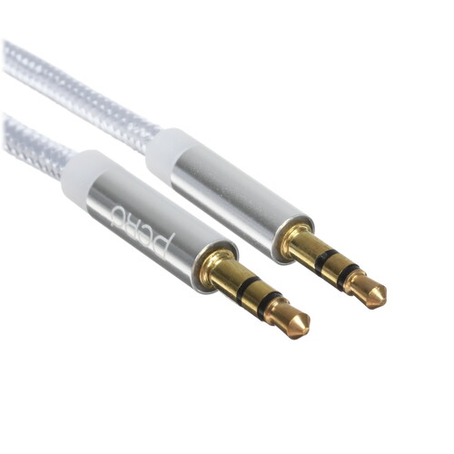 Купить Кабель   Pero jack 3.5 мм - jack 3.5 мм серебристый  5474203. Характеристики, отзывы и цены в Донецке