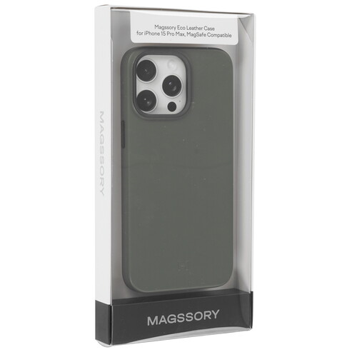 Купить Накладка  Magssory Eco Leather Case для Apple iPhone 15 Pro Max зеленый  9265538. Характеристики, отзывы и цены в Донецке
