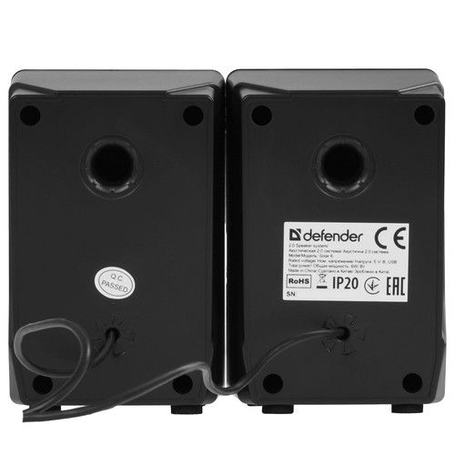 Купить Колонки Defender Solar 6 черный  9204192. Характеристики, отзывы и цены в Донецке
