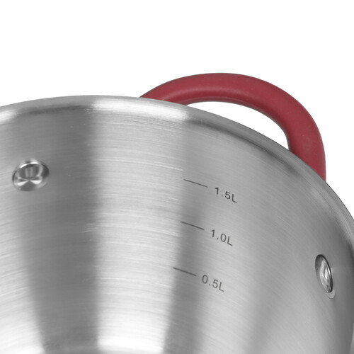 Купить Кастрюля Inhouse Marsala 2.3 л 18 см серебристый  5445075. Характеристики, отзывы и цены в Донецке