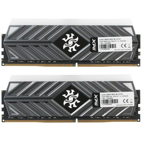 Купить Оперативная память ADATA XPG SPECTRIX D41 RGB [AX4U360016G18I-DT41] 32 ГБ  4847031. Характеристики, отзывы и цены в Донецке