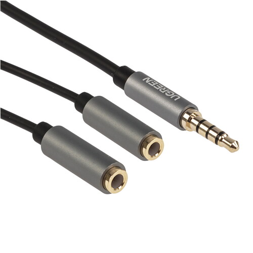 Купить Кабель   Ugreen jack 3.5 мм - jack 3.5 мм х2 шт. черный  9983530. Характеристики, отзывы и цены в Донецке