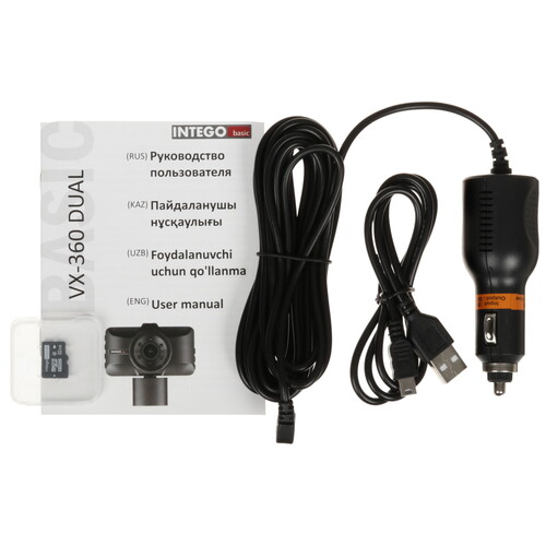 Купить Видеорегистратор Intego Basic VX-360DUAL + салонная камера  9290755. Характеристики, отзывы и цены в Донецке