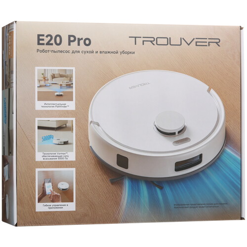 Купить Робот-пылесос Trouver E20 Pro белый  5604336. Характеристики, отзывы и цены в Донецке