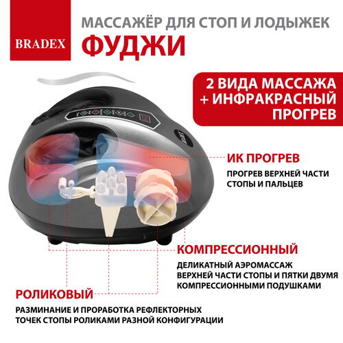 Купить Массажер компрессионный Bradex KZ 1173 серый  9083866. Характеристики, отзывы и цены в Донецке